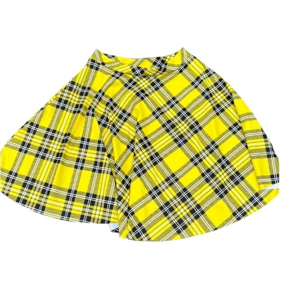 NWOT Blackmilk Tartan Yellow Skater Skirt ~ LIMTED Size XS - Picture 3 of 8
